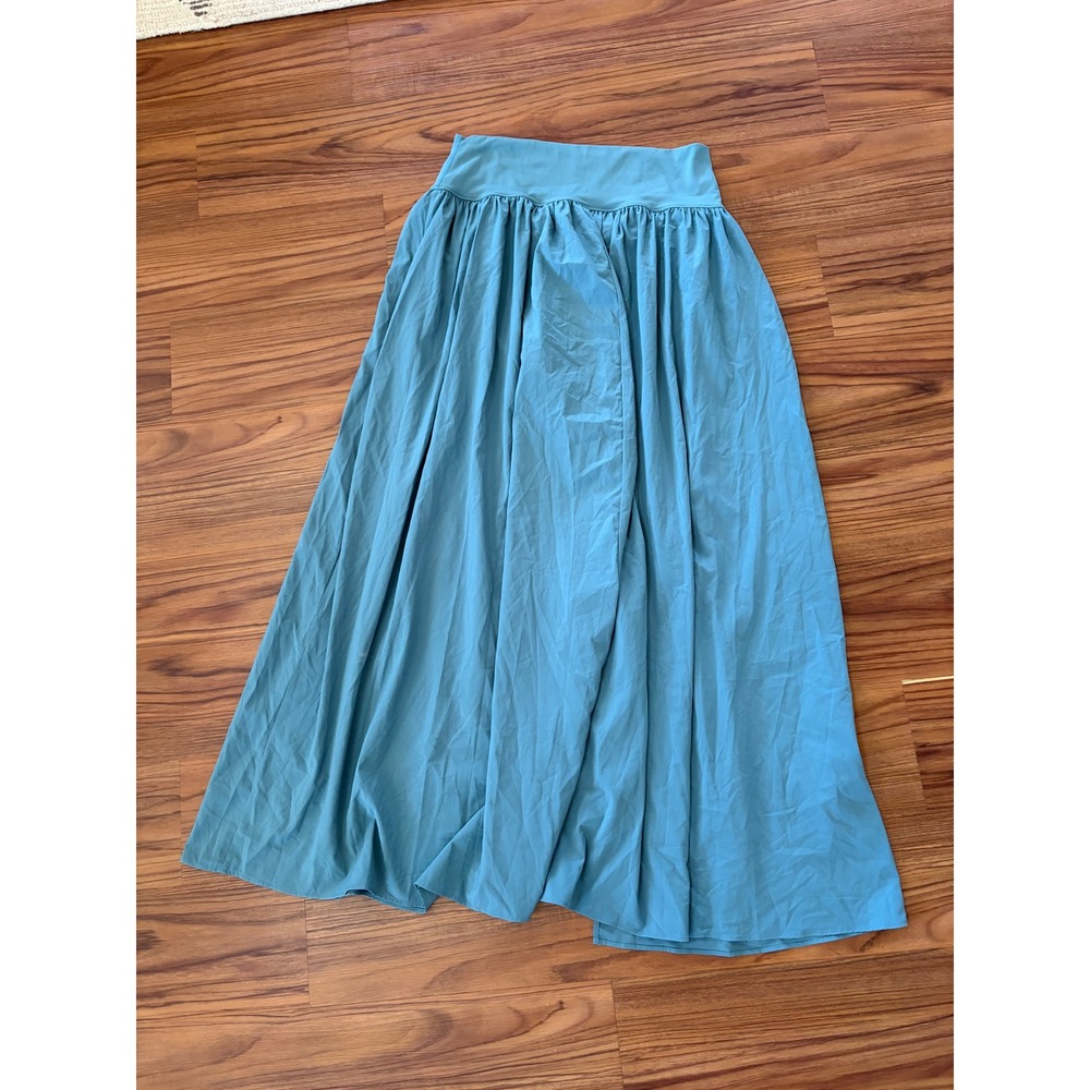 Halara Breezeful High Waisted 2-in-1 Maxi Skirt with Liner Shorts Teal Blue L - Picture 5 of 5